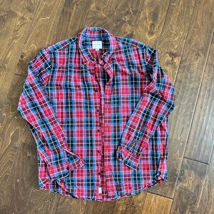 American Eagle Outfitters Red and Blue Plaid Shirt